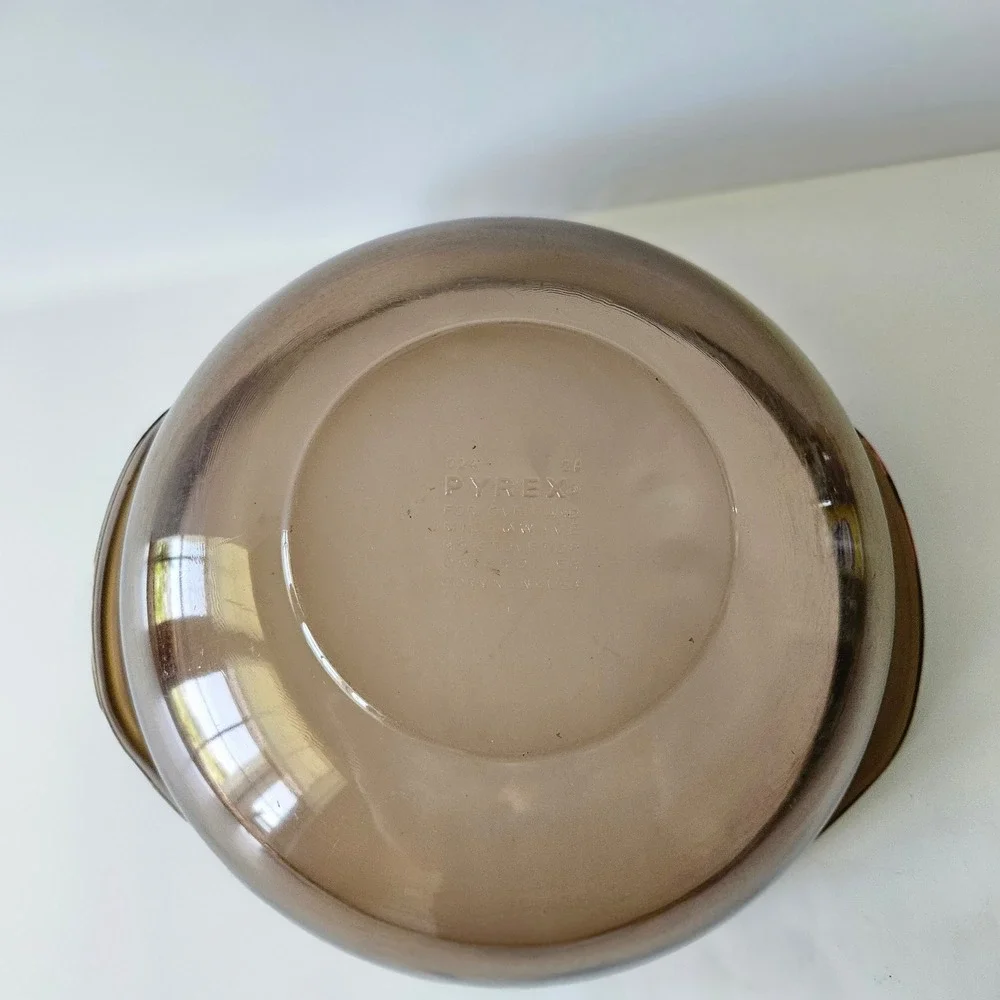 Vtg Pyrex Visions 024 Casserole Dish - 2 Liter Amber Glass NO LID